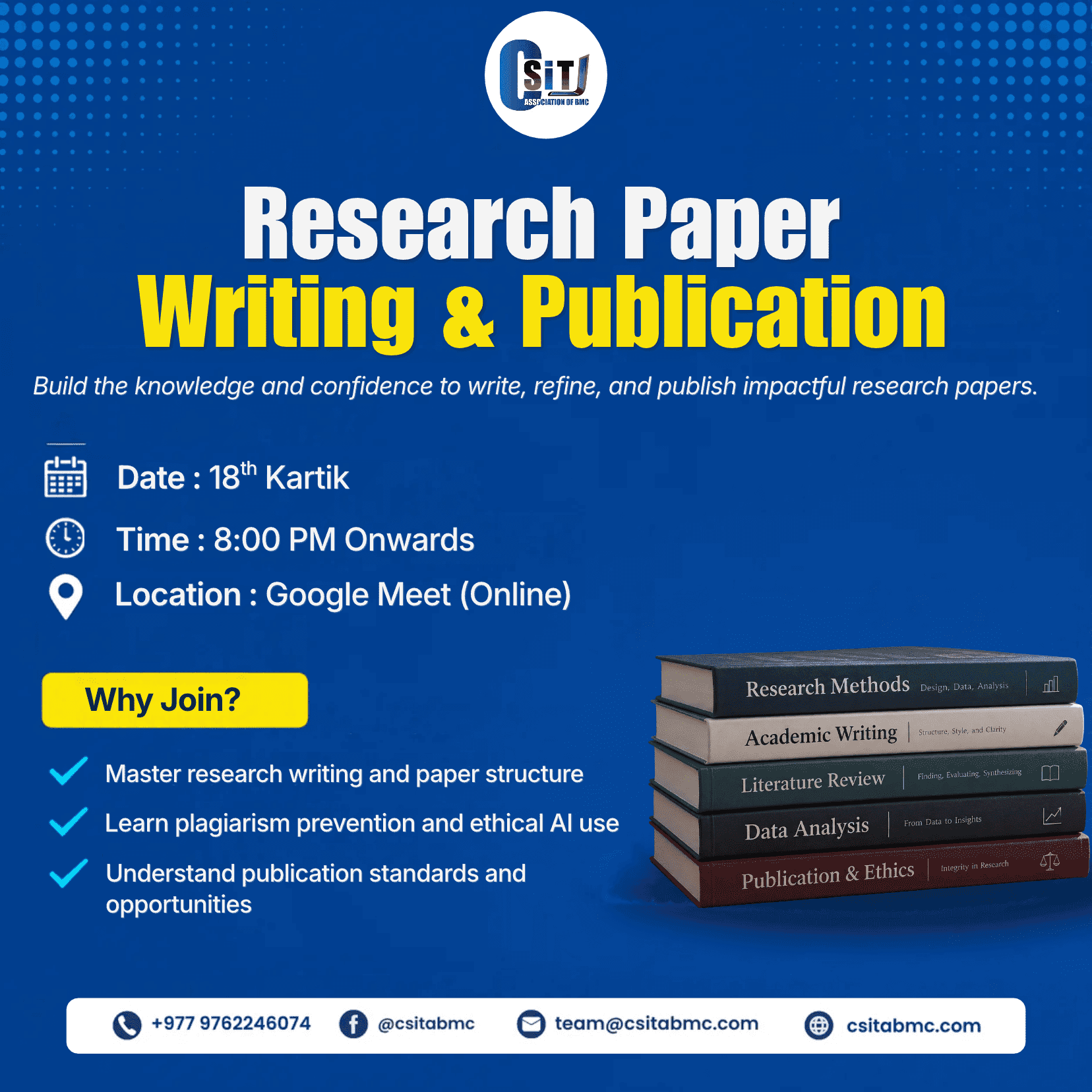 Research Paper Writing & Publication: A Practical Guide
